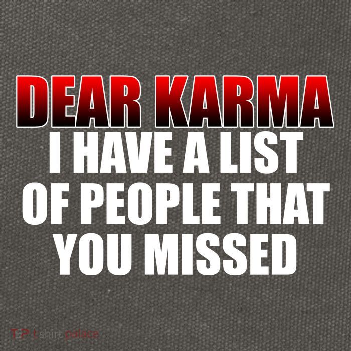 Dear Karma I Have A List Of People That You Missed Cotton Canvas Backpack