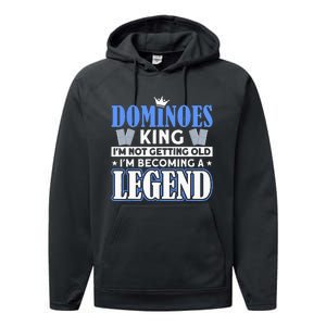 Dominoes King I'm Not Getting Old Dominoes Performance Fleece Hoodie