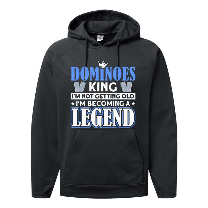 Dominoes King I'm Not Getting Old Dominoes Performance Fleece Hoodie