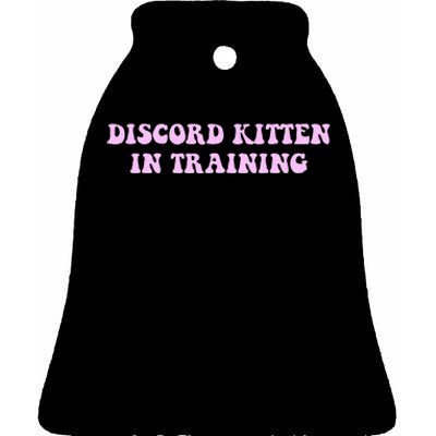 Discord Kitten In Training Apparel Ceramic Bell Ornament