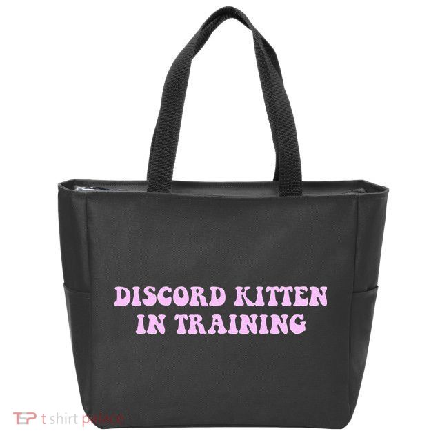 Discord Kitten In Training Apparel Zip Tote Bag
