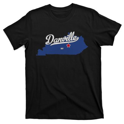 Danville Kentucky KY Map T-Shirt