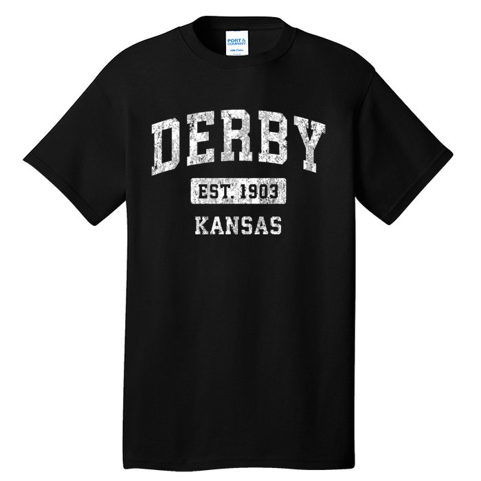 Derby Kansas Ks Vintage Sports Tall T-Shirt