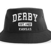 Derby Kansas Ks Vintage Sports Sustainable Bucket Hat