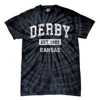 Derby Kansas Ks Vintage Sports Tie-Dye T-Shirt