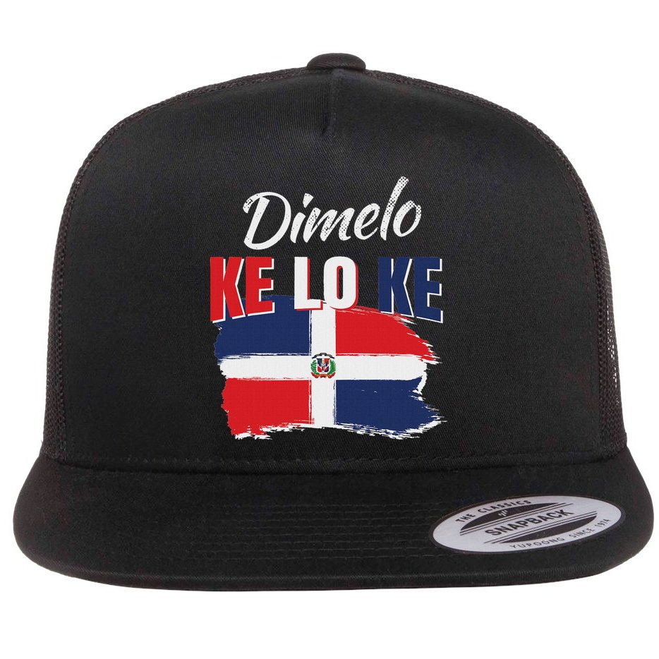 Dimelo Ke Lo Ke Dominican Republic Flag Flat Bill Trucker Hat