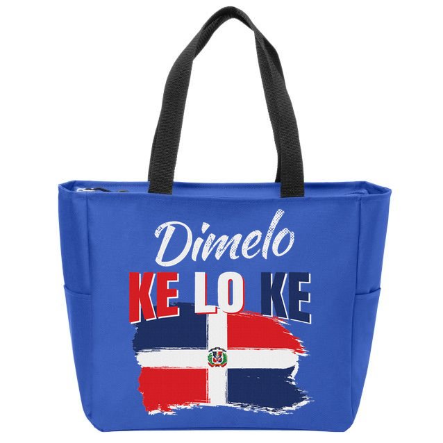 Dimelo Ke Lo Ke Dominican Republic Flag Zip Tote Bag