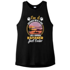 Dog Kayak Lake Kayaking With Dog Life Vest For Kayaking Dog Gift Ladies PosiCharge Tri-Blend Wicking Tank