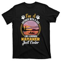 Dog Kayak Lake Kayaking With Dog Life Vest For Kayaking Dog Gift T-Shirt