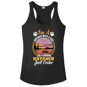 Dog Kayak Lake Kayaking With Dog Life Vest For Kayaking Dog Gift Ladies PosiCharge Competitor Racerback Tank