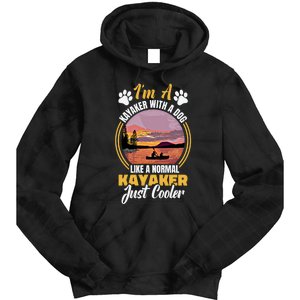 Dog Kayak Lake Kayaking With Dog Life Vest For Kayaking Dog Gift Tie Dye Hoodie