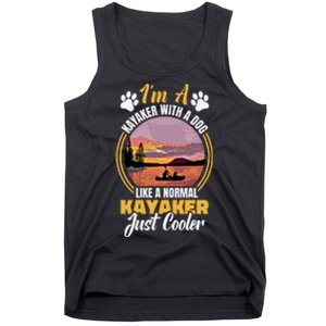 Dog Kayak Lake Kayaking With Dog Life Vest For Kayaking Dog Gift Tank Top