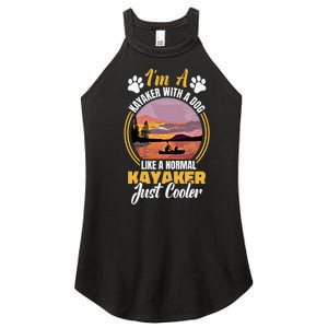 Dog Kayak Lake Kayaking With Dog Life Vest For Kayaking Dog Gift Women's Perfect Tri Rocker Tank