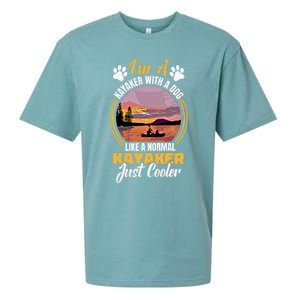 Dog Kayak Lake Kayaking With Dog Life Vest For Kayaking Dog Gift Sueded Cloud Jersey T-Shirt