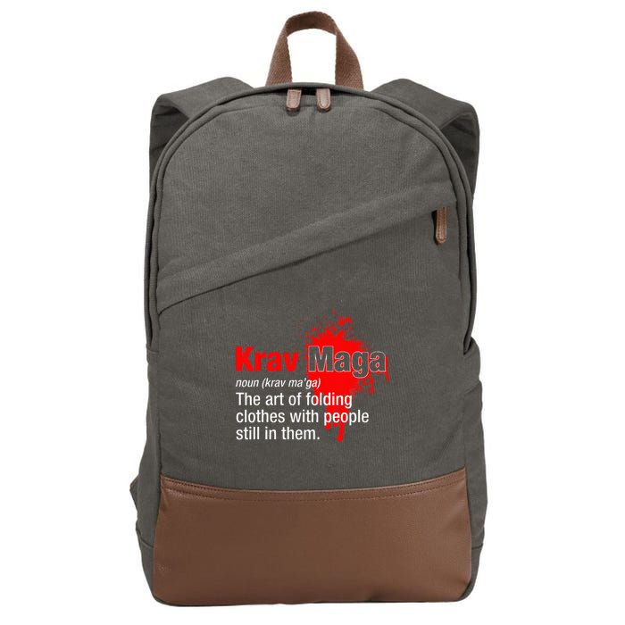 Definition Krav Maga Cotton Canvas Backpack