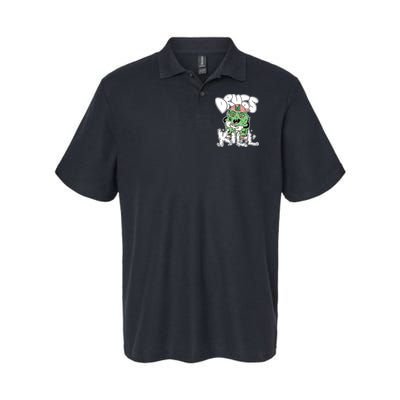 Drugs Kill Marijuana Bud Cartoon Polo