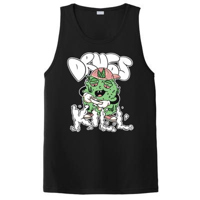 Drugs Kill Marijuana Bud Cartoon PosiCharge Competitor Tank