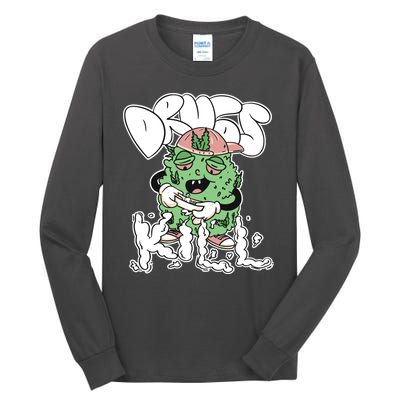 Drugs Kill Marijuana Bud Cartoon Tall Long Sleeve T-Shirt