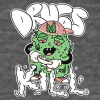 Drugs Kill Marijuana Bud Cartoon Toddler T-Shirt