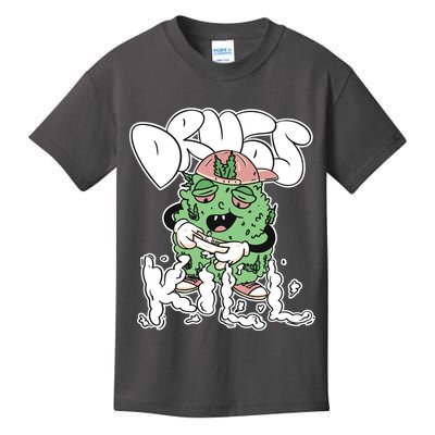 Drugs Kill Marijuana Bud Cartoon Kids T-Shirt
