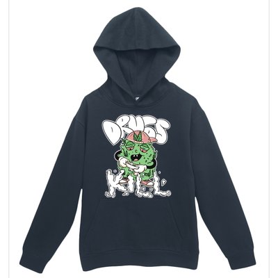 Drugs Kill Marijuana Bud Cartoon Urban Pullover Hoodie