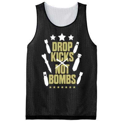 Drop Kicks Not Bombs Mesh Reversible Basketball Jersey Tank