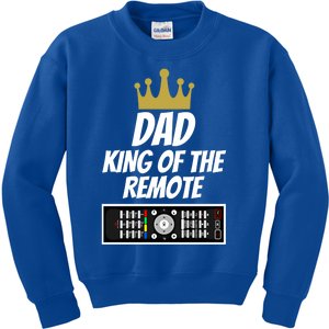 Dad King Of The Remote Gift Dad Jokes Gift Funny Dad Slogan Funny Gift Kids Sweatshirt