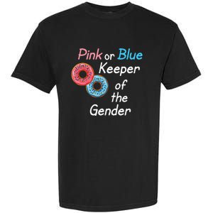 Donuts Keeper Of The Gender Baby Gender Reveal Party Shower Garment-Dyed Heavyweight T-Shirt