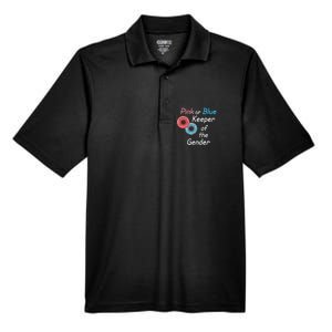 Donuts Keeper Of The Gender Baby Gender Reveal Party Shower Men's Origin Performance Pique Polo