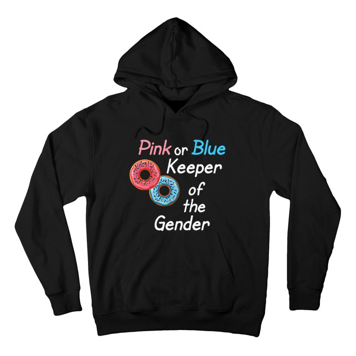 Donuts Keeper Of The Gender Baby Gender Reveal Party Shower Hoodie