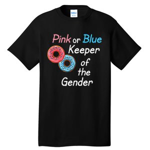 Donuts Keeper Of The Gender Baby Gender Reveal Party Shower Tall T-Shirt