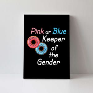 Donuts Keeper Of The Gender Baby Gender Reveal Party Shower Canvas