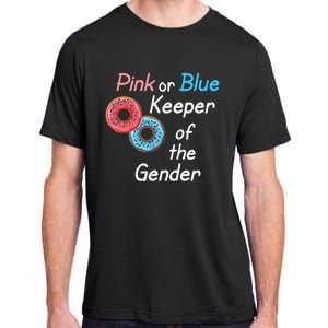 Donuts Keeper Of The Gender Baby Gender Reveal Party Shower Adult ChromaSoft Performance T-Shirt