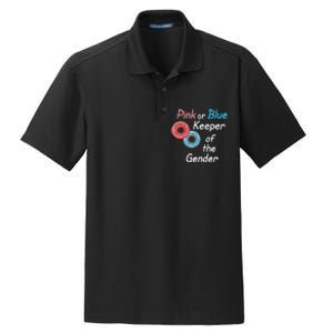 Donuts Keeper Of The Gender Baby Gender Reveal Party Shower Dry Zone Grid Polo