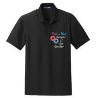 Donuts Keeper Of The Gender Baby Gender Reveal Party Shower Dry Zone Grid Polo