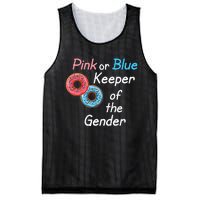 Donuts Keeper Of The Gender Baby Gender Reveal Party Shower Mesh Reversible Basketball Jersey Tank