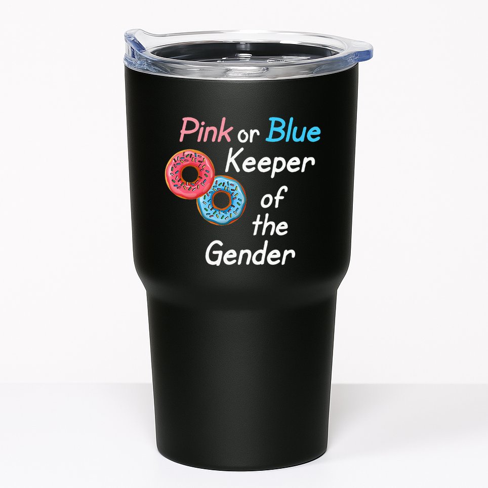 Donuts Keeper Of The Gender Baby Gender Reveal Party Shower Tumbler