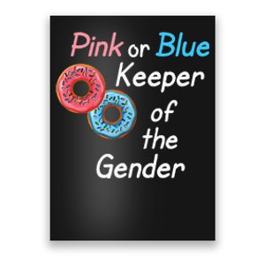 Donuts Keeper Of The Gender Baby Gender Reveal Party Shower Poster