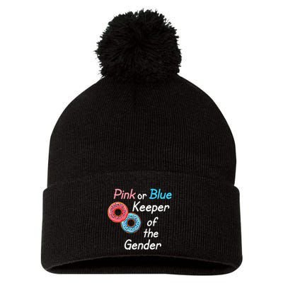 Donuts Keeper Of The Gender Baby Gender Reveal Party Shower Pom Pom 12in Knit Beanie