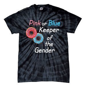 Donuts Keeper Of The Gender Baby Gender Reveal Party Shower Tie-Dye T-Shirt