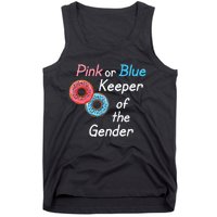 Donuts Keeper Of The Gender Baby Gender Reveal Party Shower Tank Top