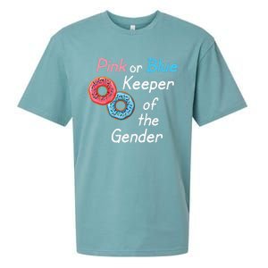 Donuts Keeper Of The Gender Baby Gender Reveal Party Shower Sueded Cloud Jersey T-Shirt