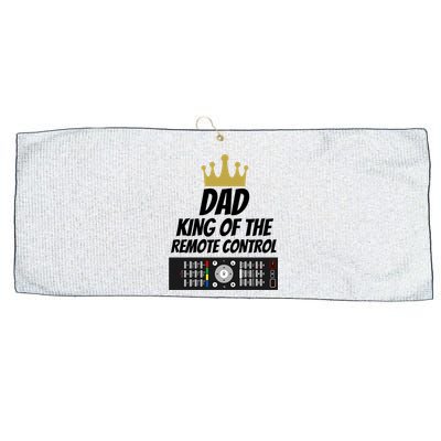 Dad King Of The Remote Control Great Gift Dad Joke Great Gift Funny Slogan Gift Large Microfiber Waffle Golf Towel