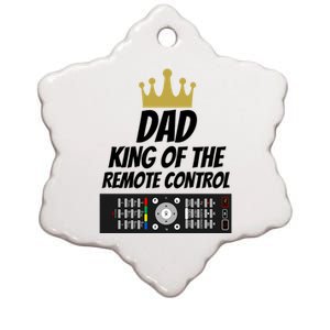 Dad King Of The Remote Control Great Gift Dad Joke Great Gift Funny Slogan Gift Ceramic Star Ornament