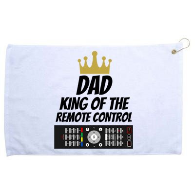 Dad King Of The Remote Control Great Gift Dad Joke Great Gift Funny Slogan Gift Grommeted Golf Towel