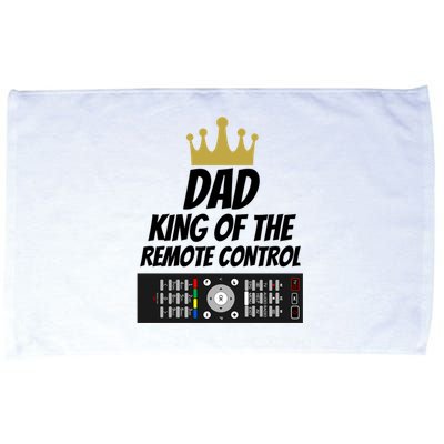 Dad King Of The Remote Control Great Gift Dad Joke Great Gift Funny Slogan Gift Microfiber Hand Towel