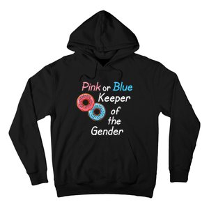 Donuts Keeper Ofthe Gender Baby Gender Reveal Party Shower Hoodie