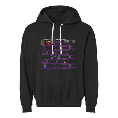 Donkey Kong Retro Arcade Game Screen Garment-Dyed Fleece Hoodie