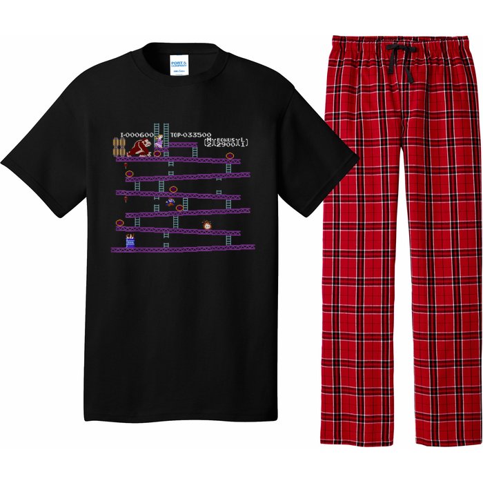 Donkey Kong Retro Arcade Game Screen Pajama Set