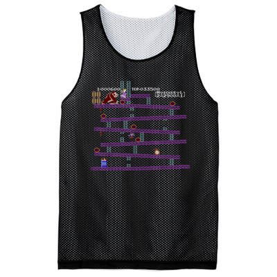 Donkey Kong Retro Arcade Game Screen Mesh Reversible Basketball Jersey Tank